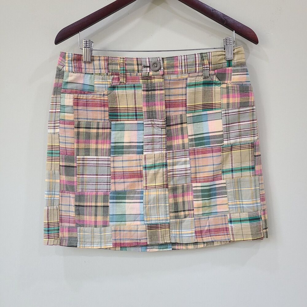 LOFT Yellow and Green Mini Skirt